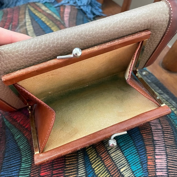 Dooney & Bourke Leather Tri-Fold Wallet Camel and Brown Color - Picture 4 of 8